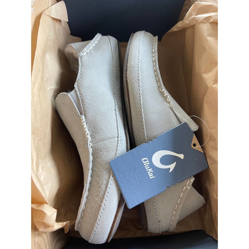 NIB Olukai Nohea Womens Slipper Pale Gray